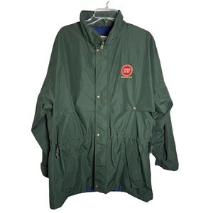 Vtg FarWest GORE-TEX Utility Jacket with Lemon Hart Rum Patch Sz Large Green 90s